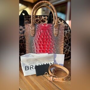 Brahmin Moira Lakeridge Ombre Melbourne Tote w Matching Veronica Wallet NWT